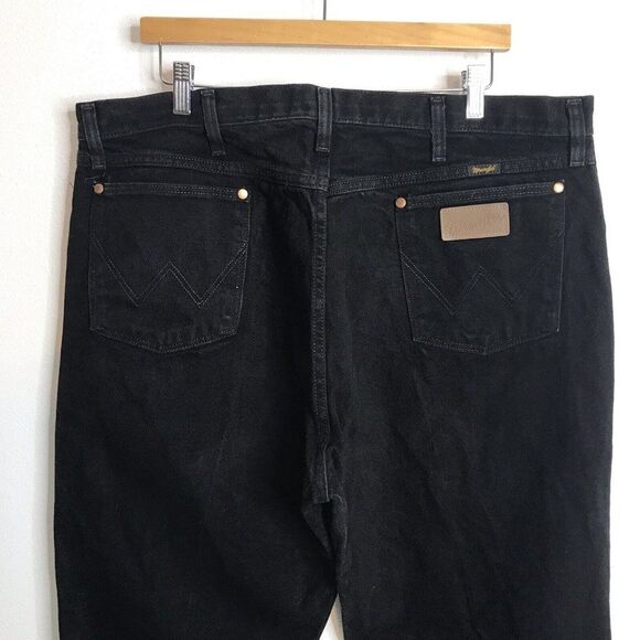 Wrangler Mens Black Denim Jeans Style 13MWZWK Marked 40/34 (39/33.5) - Picture 4 of 12